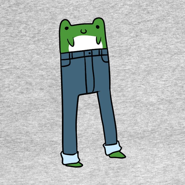 Frog with Long Legs Wearing Pants by saradaboru